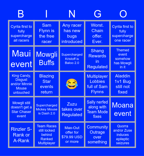 Season 12 Predictions Bingo Card