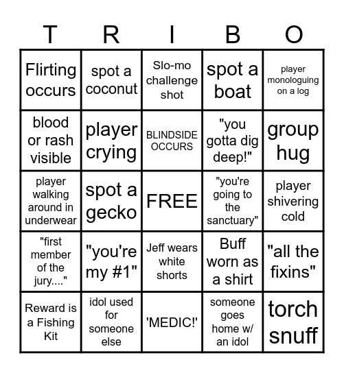 Survivor 48 Episode 2 Bingo Card