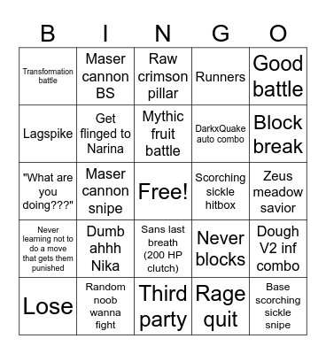 Fruit Battleground (Soul) Bingo Card
