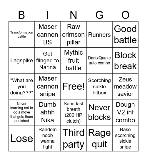 Fruit Battleground (Soul) Bingo Card
