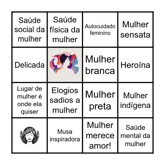 Bingo Dia Internacional da Mulher Bingo Card