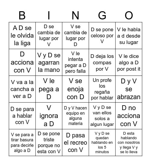 Bingo DVD Bingo Card