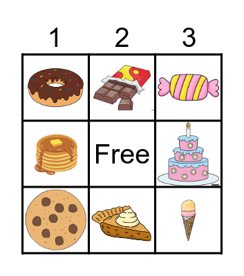 YUMMY! Bingo Card