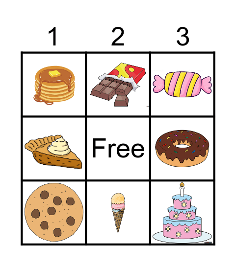 YUMMY! Bingo Card