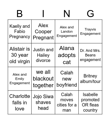 2025 Bingo Card