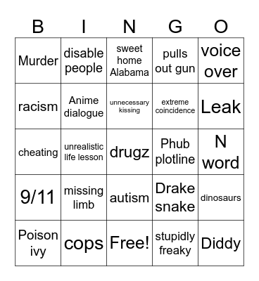 Autistic Bingo Card