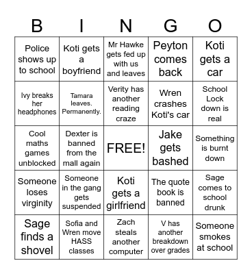 2025 BINGO CARD Bingo Card
