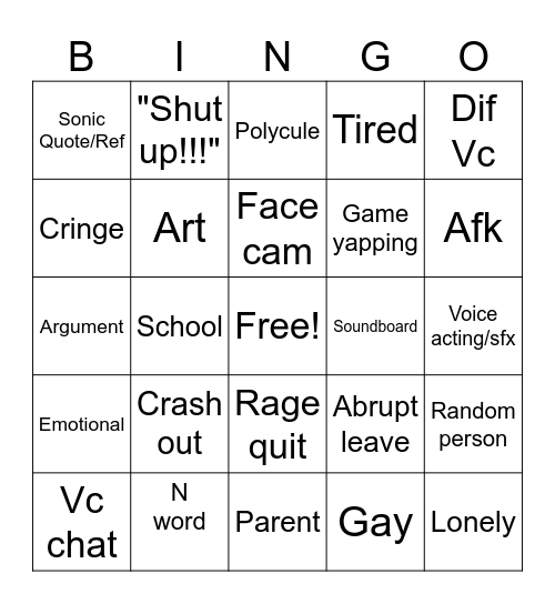 Discord Bingo Card
