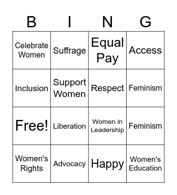 International Women’s Day 20265 Bingo Card