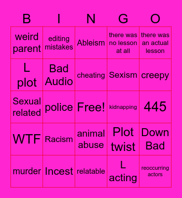 Tomorrow's Teachings Bingo Card