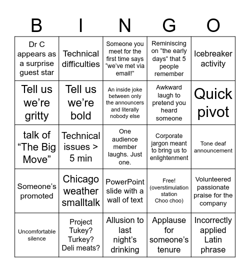 KickMeOff25 Bingo Card