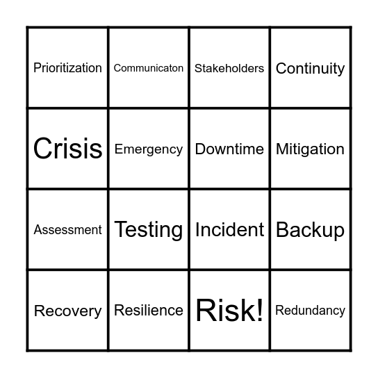 CHAOS Bingo Card