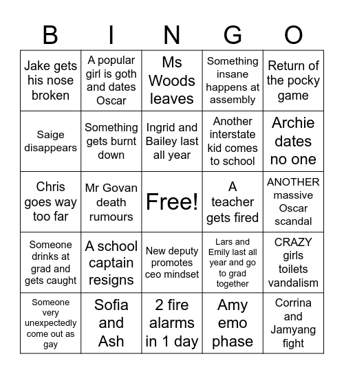 2025 Bingo Card