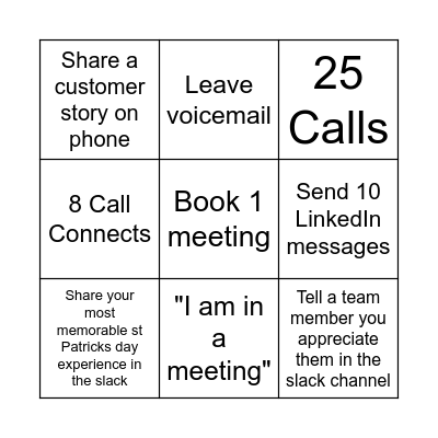 Blitz day March 6 Bingo Card