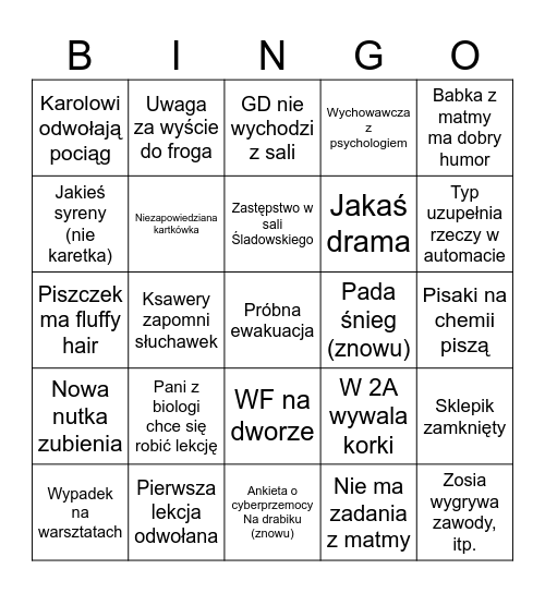 Rare bingo Card