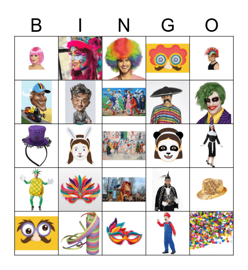 Carnaval Bingo Card