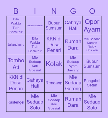 Grisellyn Bingo Card