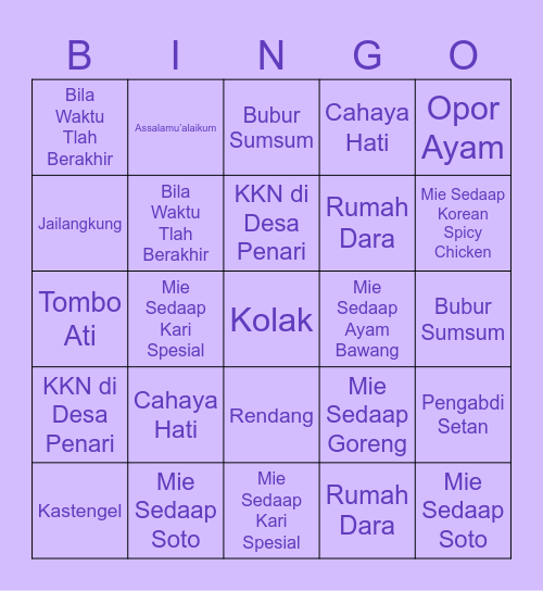 Grisellyn Bingo Card