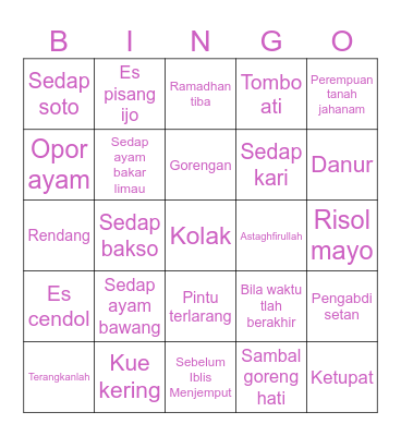 BINGO BERPOLA Bingo Card