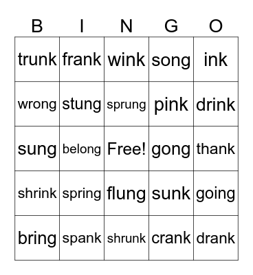 welded sounds Bingo Card