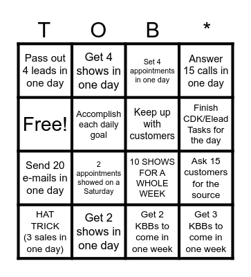 BDC BINGO Card