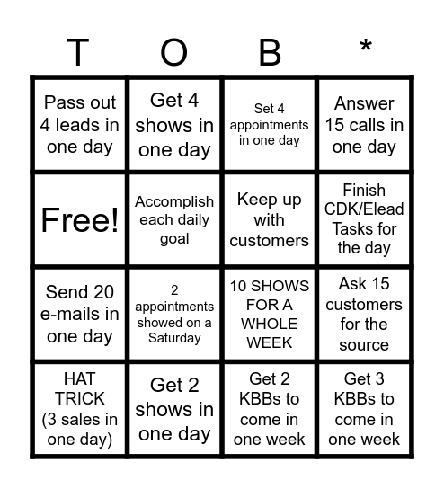 BDC BINGO Card