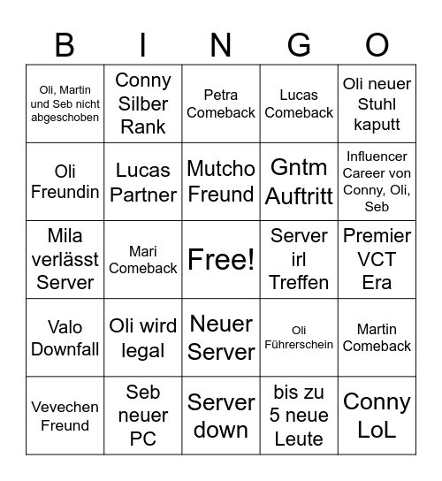 Server 2025-26 Bingo Card