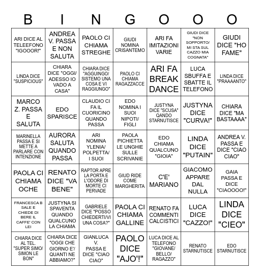 OFFICE BINGO Card