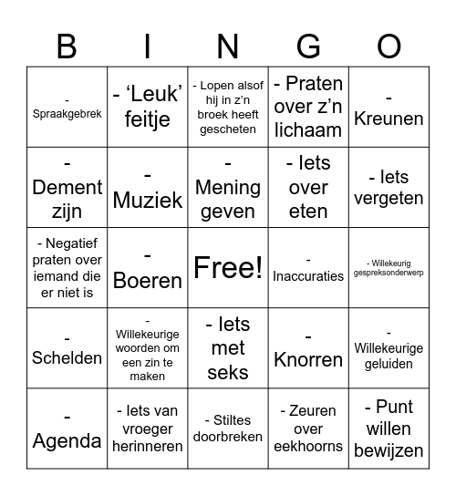 Max Bingo Card
