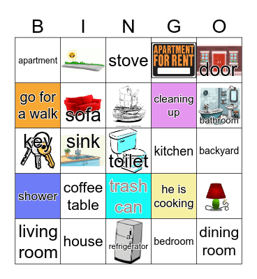 Apartment PARTS Bingo Card