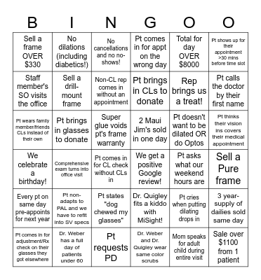 BINGO! Bingo Card