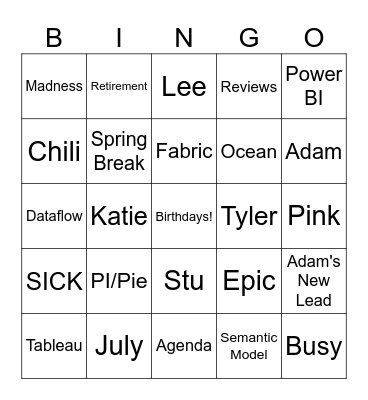 March ERM Huddle Bingo Card