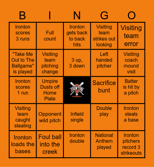 FIGHTING TIGERS - BALLPARK BINGO Card