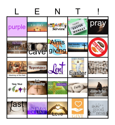 LENT Bingo Card
