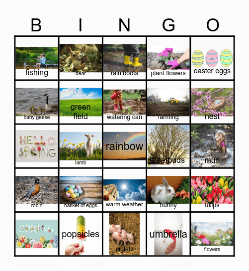 Spring BINGO! Bingo Card