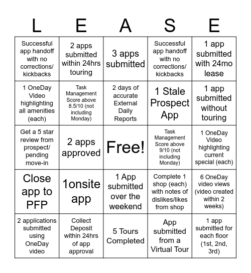 Close the Deal Bingo! Bingo Card
