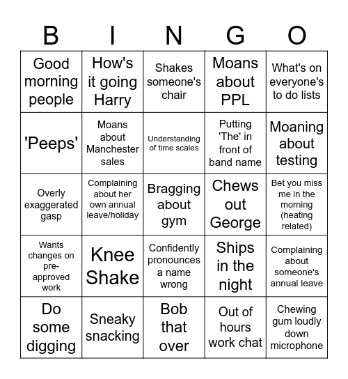 Office Bingy Bingo Card