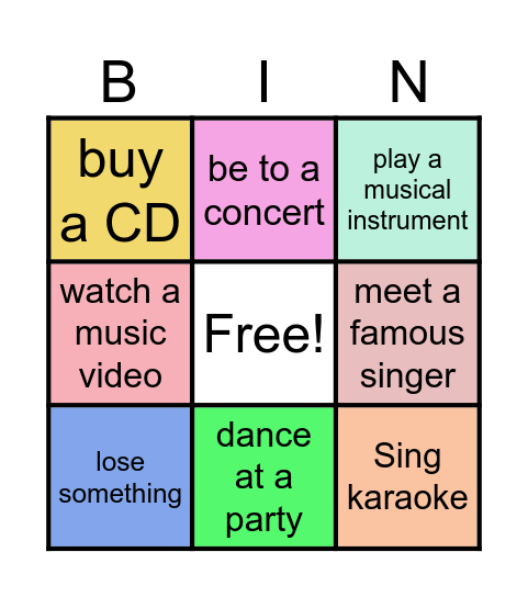 HAVE YOU EVER....? Bingo Card