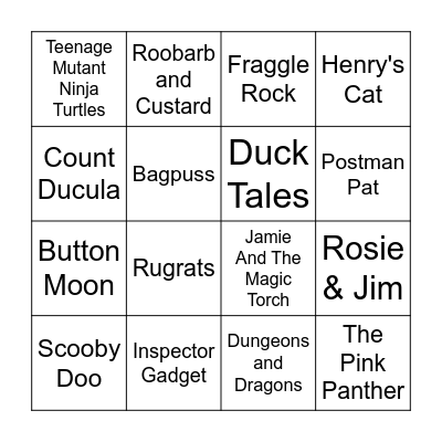 TV SHOW ROUND Bingo Card