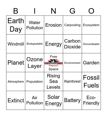 Earth Day Bingo Card