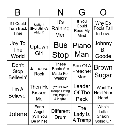 Franklinville Senior Center Bingo Card