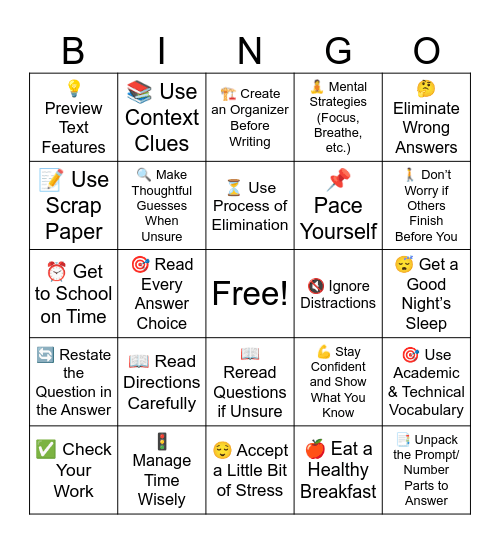 Husky Test Prep! 🐶 Bingo Card