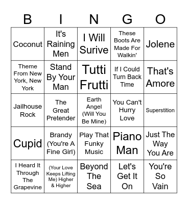 Franklinville Senior Center Bingo Card
