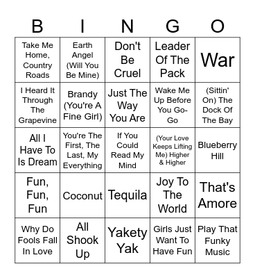 Franklinville Senior Center Bingo Card