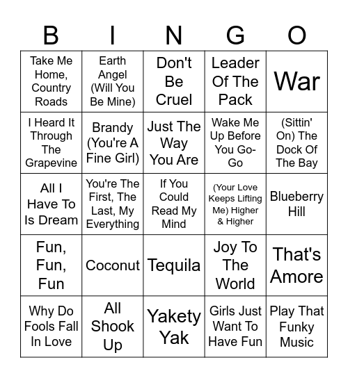 Franklinville Senior Center Bingo Card