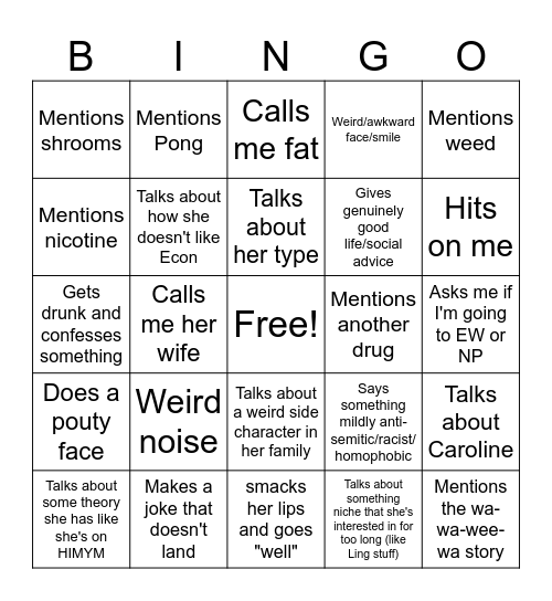 Katherine Demos Brown Bingo Card