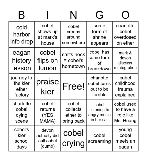 severance s2x08 Bingo Card
