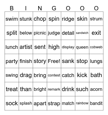 Bingo Review Bingo Card
