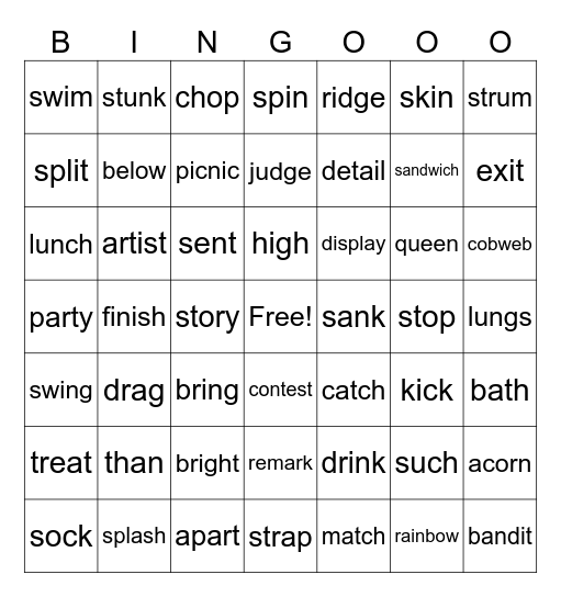 Bingo Review Bingo Card