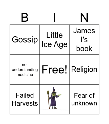 Witchcraft Bingo! Bingo Card